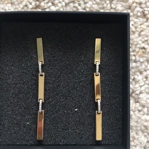 Rachel Zoe gold drop earrings